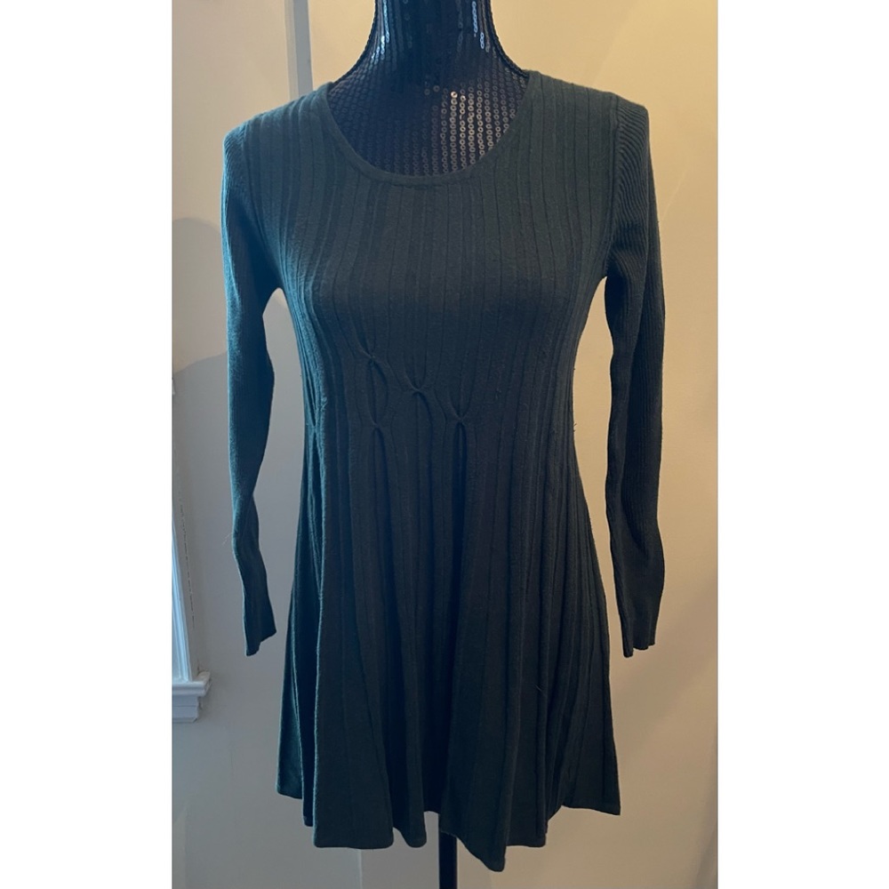 Max Studio Hunter Green Sweater Tunic Size Medium